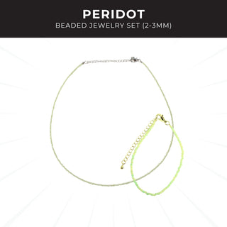 Peridot Beaded Jewelry Set (2-3mm)