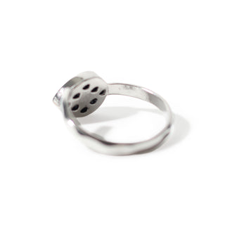 Black Agate Faceted Drop Ring - Adjustable (Enhanced) from Stonebridge Imports