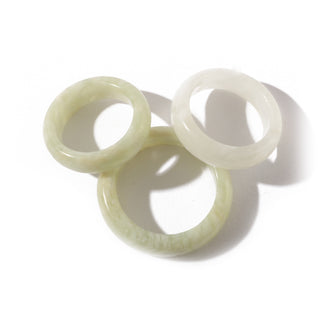 Jade Rings 3-Pack (7/8" to 1 1/8" per piece, 2g to 4g per piece)    from Stonebridge Imports