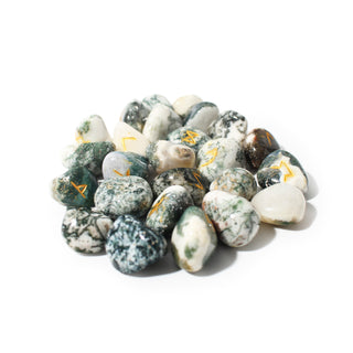 Green Tree Agate Runes Set from Stonebridge Imports
