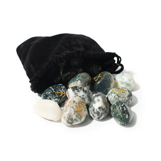Green Tree Agate Runes Set from Stonebridge Imports