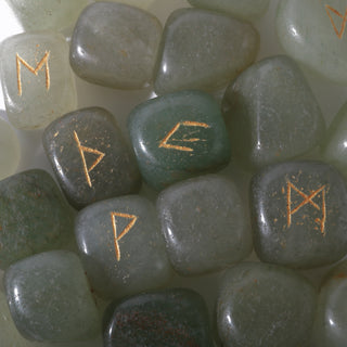 Green Aventurine Runes Set    from Stonebridge Imports