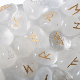 Clear Quartz Runes Set    from Stonebridge Imports