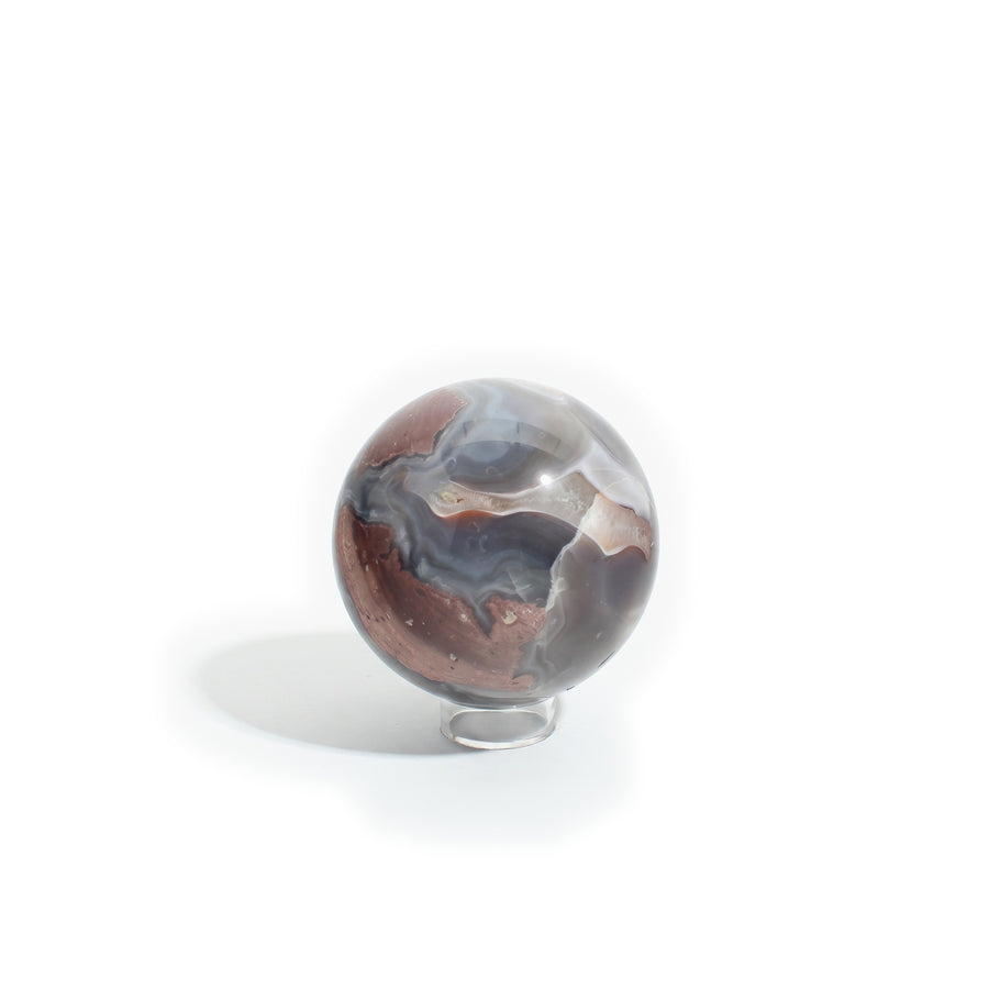 Natural Agate Sphere Unique #1 - 3 3/8"