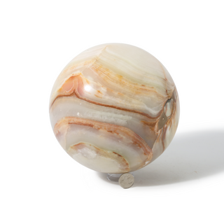Banded Aragonite Sphere Unique #1 - 7 5/8" from Stonebridge Imports