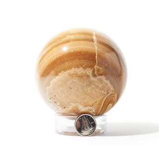Golden Calcite Sphere Unique #1 - 3 1/8" from Stonebridge Imports