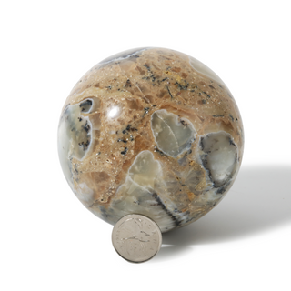 Dendritic Opal Sphere Unique #5 - 3 3/4" from Stonebridge Imports