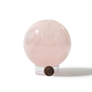 Rose Quartz Sphere Unique #139 - 3 3/8" from Stonebridge Imports