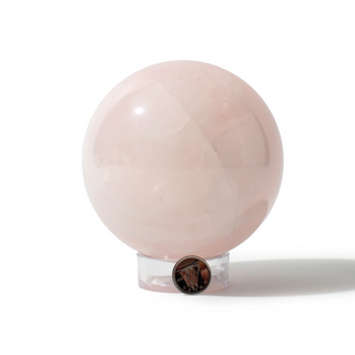 Rose Quartz Sphere Unique #155 - 3 3/4" from Stonebridge Imports
