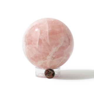 Rose Quartz Sphere Unique #182 - 3 3/4" from Stonebridge Imports