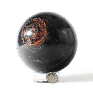 Tourmaline with Hematite Sphere Unique #12 - 4" from Stonebridge Imports