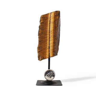 Tiger Eye on Metal Stand - 3 3/4" to 6 1/4" from Stonebridge Imports