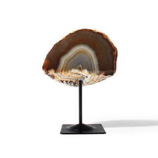 Agate Geode on Metal Stand - 3 1/2" to 5 1/2" #1 - 100g from Stonebridge Imports