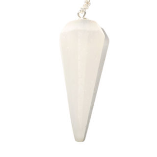 Selenite Pendulum 12 Facets & Bead    from Stonebridge Imports