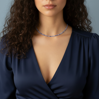 Sodalite Bead Necklace - 2-3mm from Stonebridge Imports