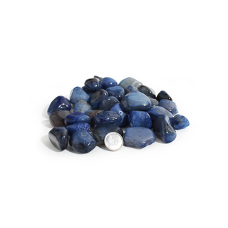 Agate Blue Tumbled Stones (Enhanced) from Stonebridge Imports
