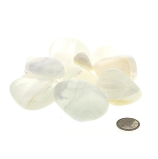 Aragonite White Tumbled Stones Small   from Stonebridge Imports