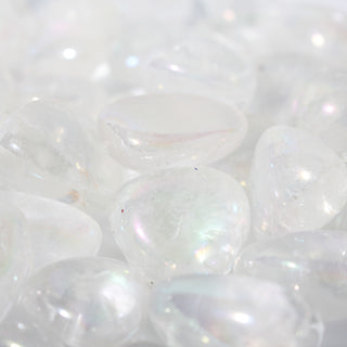 Rainbow Aura Clear Quartz Tumbled Stones (Enhanced) from Stonebridge Imports