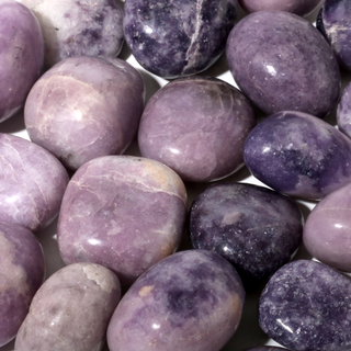 Lepidolite Tumbled Stone 'B' (India) - 1lb bag    from Stonebridge Imports