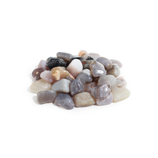 Gray Quartz Tumbled Stones Medium from Stonebridge Imports