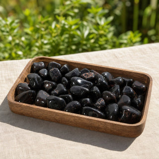 Agate Black Tumbled Stones from Stonebridge Imports