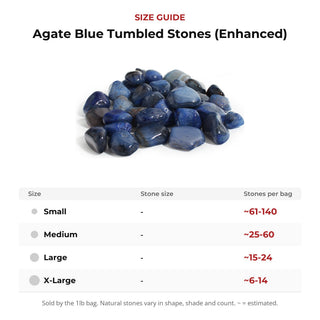 Agate Blue Tumbled Stones (Enhanced) from Stonebridge Imports