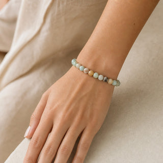 Amazonite Mixed Colour Faceted Round Bracelet - 8mm from Stonebridge Imports