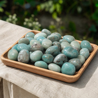 Amazonite with Smoky Quartz Tumbled Stones from Stonebridge Imports