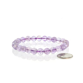 Amethyst Light Purple Round Bracelet - 8mm from Stonebridge Imports