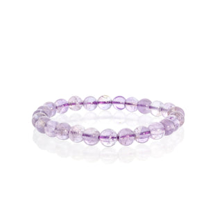 Amethyst Light Purple Round Bracelet - 8mm from Stonebridge Imports