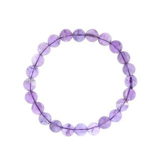 Amethyst Light Purple Round Bracelet - 8mm from Stonebridge Imports