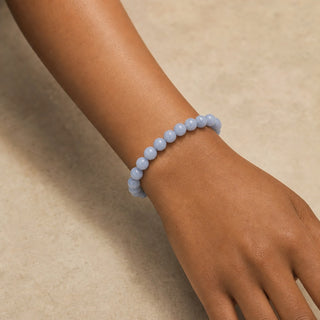 Angelite Round Bracelet - 8mm from Stonebridge Imports