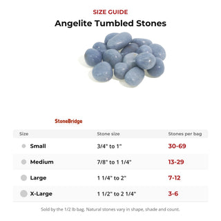 Angelite Tumbled Stones from Stonebridge Imports