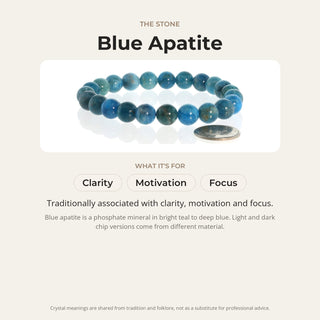 Apatite Blue Bead Bracelet from Stonebridge Imports