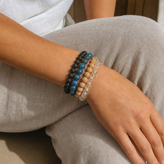Apatite Blue Bead Bracelet from Stonebridge Imports