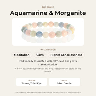 Aquamarine Morganite Bead Bracelet from Stonebridge Imports