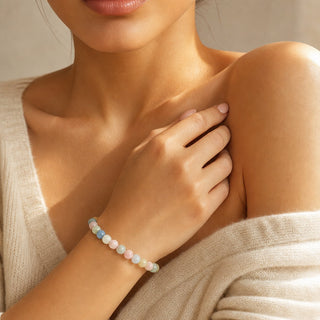 Aquamarine Morganite Bead Bracelet from Stonebridge Imports