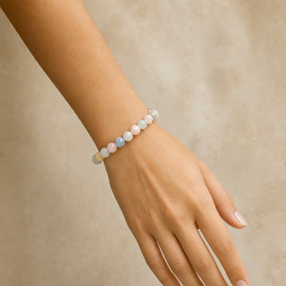 Aquamarine Morganite Bead Bracelet from Stonebridge Imports