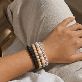 Aquamarine Morganite Bead Bracelet from Stonebridge Imports