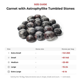 Garnet with Astrophyllite Tumbled Stones from Stonebridge Imports
