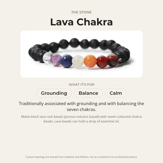 Black Lava Chakra Bracelet - 8mm from Stonebridge Imports