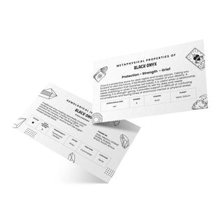Stone Meaning Cards - Black Onyx - 10 Pack from Stonebridge Imports