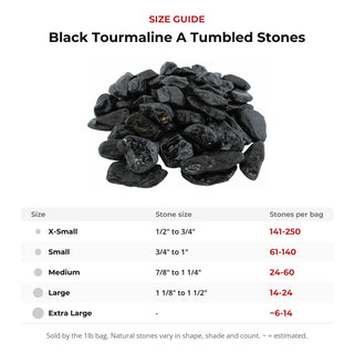 Black Tourmaline A Tumbled Stones from Stonebridge Imports