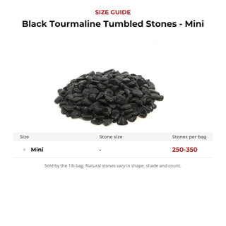 Black Tourmaline Tumbled Stones - Mini from Stonebridge Imports