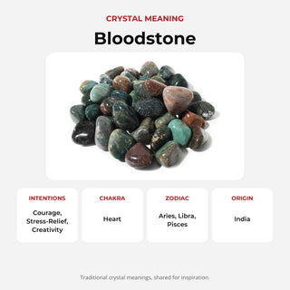 Indian Bloodstone Tumbled Stones from Stonebridge Imports