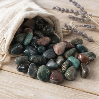 Indian Bloodstone Tumbled Stones from Stonebridge Imports