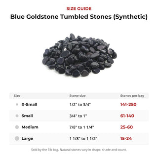 Blue Goldstone Tumbled Stones (Synthetic) from Stonebridge Imports