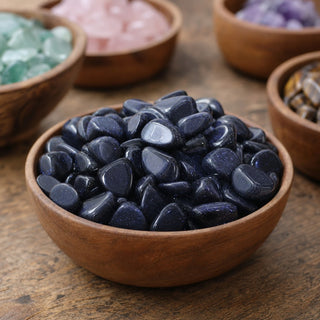 Blue Goldstone Tumbled Stones (Synthetic) from Stonebridge Imports