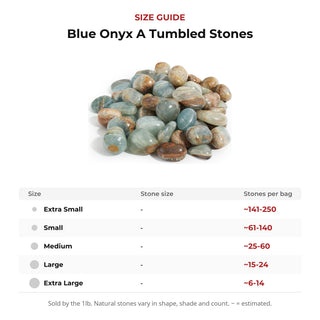 Blue Onyx A Tumbled Stones from Stonebridge Imports