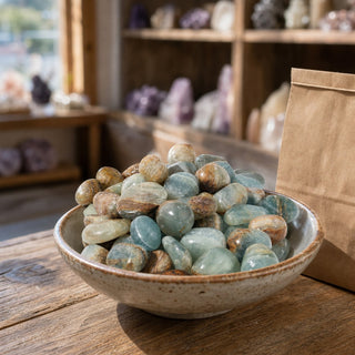 Blue Onyx A Tumbled Stones from Stonebridge Imports